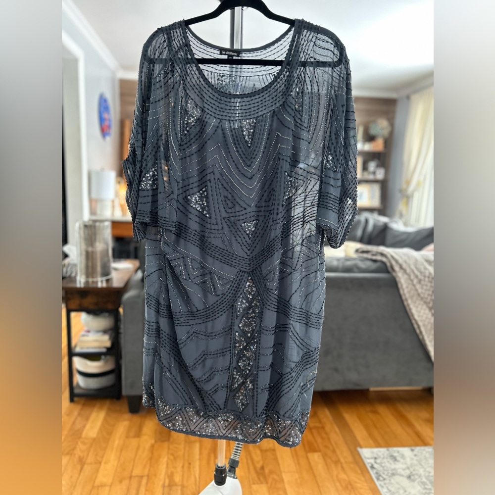 Fancy beaded cocktail dress